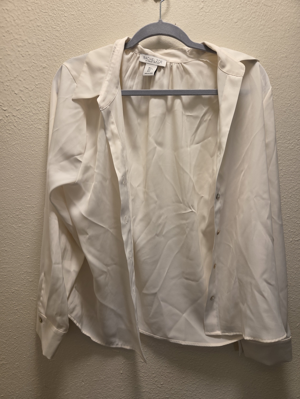 Rachel Zoe Cream Button-Down Blouse